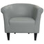 Gray Faux Leather Upholstered Accent Chair Club Chair - Made in USA