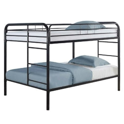 Heavy Duty Black Metal Full over Full Bunk Bed with Ladder