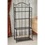 Indoor / Outdoor Folding Iron 4-Shelf Bakers Rack in Bronze with Lattice Shelves