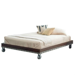 King size Heavy Duty Industrial Platform Bed Frame on Casters
