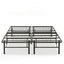 King size Folding Sturdy Metal Platform Bed Frame with Storage Space