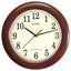 12.5-inch Atomic Analog Wall Clock with Wood Finish Frame