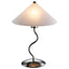 Modern 19-inch Table Light Touch Lamp with Frosted Glass Cone Shade