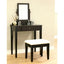 Contemporary Espresso Vanity Set with Beveled Mirror