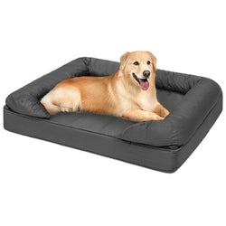 Comfy Memory Foam Dog Bed with Removable Grey Machine Washable Cover