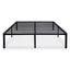 Twin size Modern Round Edge Black Metal Platform Bed Frame