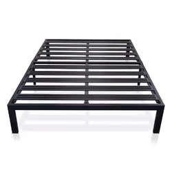 Full size Metal Platform Bed Frame with 3.86 inch Wide Heavy Duty Steel Slats