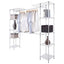 White Free Standing Open Portable Closet Wardrobe Shelving Unit