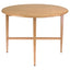 Round Drop Leaf Dining Table in Light Oak Wood Finish