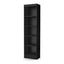 5-Shelf Narrow Bookcase Black Finish