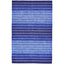 4' X 6' Striped Hand-Tufted Wool/Cotton Blue Area Rug