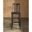 Set of 2 - 30-inch Solid Hardwood Bar Stools in Black Finish