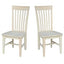 Set of 2 - Mission Style Unfinished Wood Dining Chair with High Back