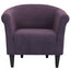 Contemporary Classic Upholstered Club Chair Accent Arm Chair in Eggplant Purple