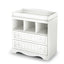 White Wood Baby Diaper Changing Table with 2 Drawers