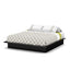 King size Modern Platform Bed Frame in Black Wood Finish