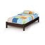 Twin size Modern Platform Bed Frame in Chocolate Brown Finish