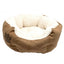 Round 18-inch Plush Cat or Small Dog Bed with Machine Washable Insert