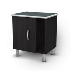 Black Onyx Nightstand with 1 Door & 1 Adjustable Shelf