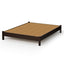 Queen size Modern Platform Bed Frame in Chocolate Finish