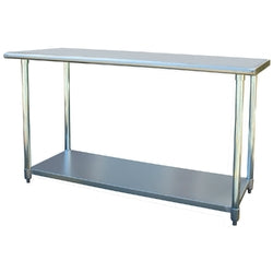 Contemporary 2Ft x 5Ft Stainless Steel Top Workbench Utility Table