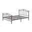 Twin size Stylish Black Metal Platform Bed Frame with Headboard and Footboard