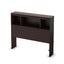 Twin size Contemporary Bookcase Headboard in Chocolate Finish