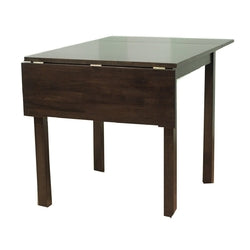 Contemporary Sold Wood Drop Leaf Dining Table in Espresso