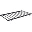 Twin size Roll-out Trundle Bed Frame in Black Metal Finish