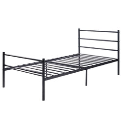 Black Steel Twin Heavy Duty Basic Platform Bed