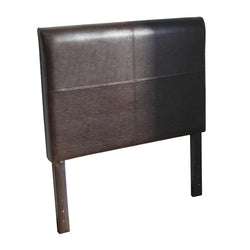 Twin size Brown Faux Leather Upholstered Headboard
