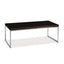 Modern Coffee Table in Espresso Finish with Chrome Legs & Base