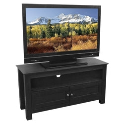 44-inch Flat Screen TV Stand in Black Wood Grain Finish