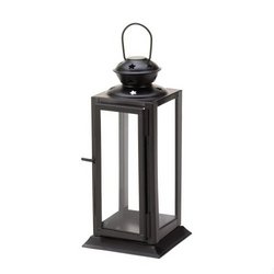 Black Colonial Rectangle Lantern