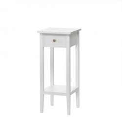 Classic White Side Table With Drawer