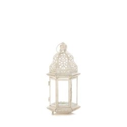 Small Distressed White Lantern