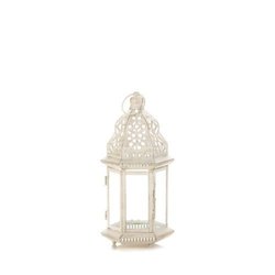 Small Distressed White Lantern