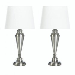 Nickel Plated Lamp Trio