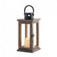 Lodge Wooden Lantern With Led Candle