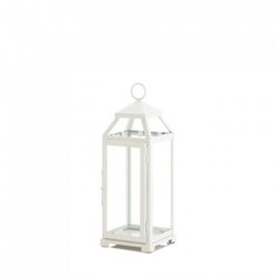 Medium Country White Open Top Lantern