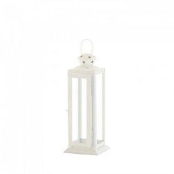 Small Cutout Stars White Lantern