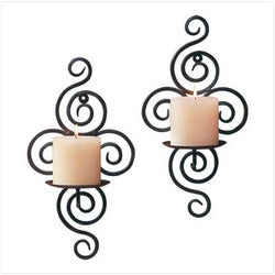 Scrollwork Candle Sconces