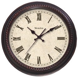 Westclox 20&quot; Round Marbled Case Finish Clock