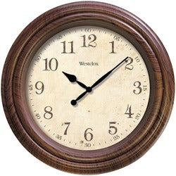 Westclox 10&quot; Realistic Woodgrain Wall Clock